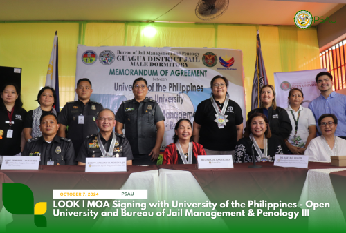 MOA Signing with UP Open University and BJMP Region 3
