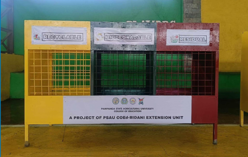 PSAU COEd-BIDANI Extension Unit and Future Science Educators Trash Bins Donation