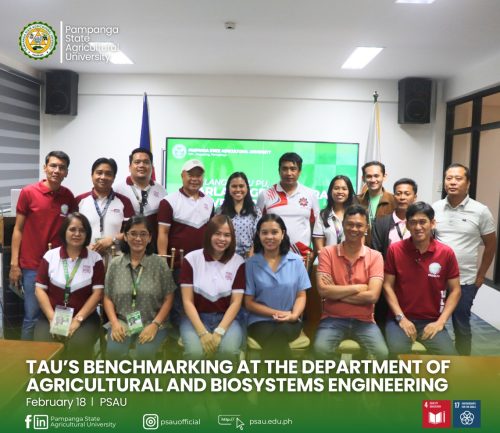 TAU’S benchmarking at the department of agricultural and biosystem engineering
