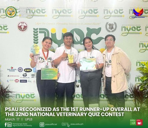 PSAU Recognized as the 1st Runner-up Overall at the 32nd National Veterinary Quiz Contest